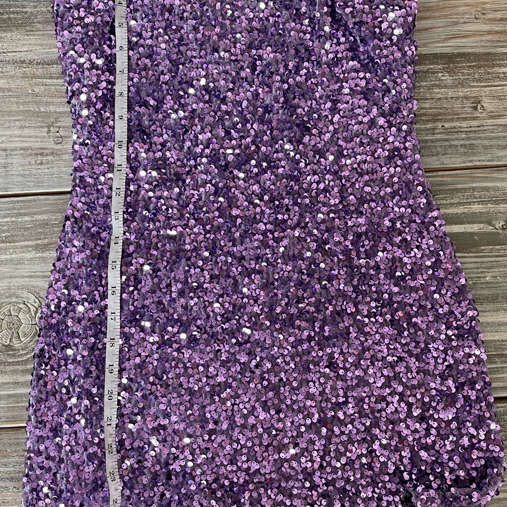 BP Purple Sequin Mini Dress Size Medium. - Picture 13 of 15